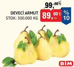 DEVECİ ARMUT KG fiyat ve kampanya bilgisi
